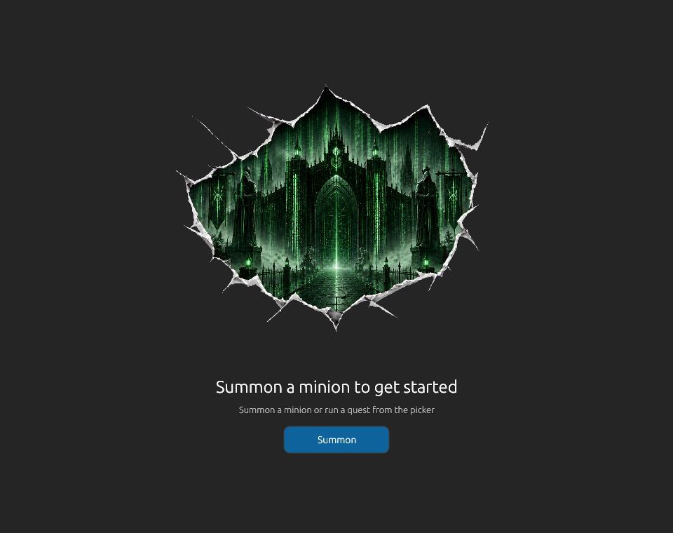 Summon empty state with a centered Summon button