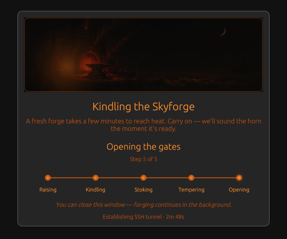 Forge stage five opening the gates