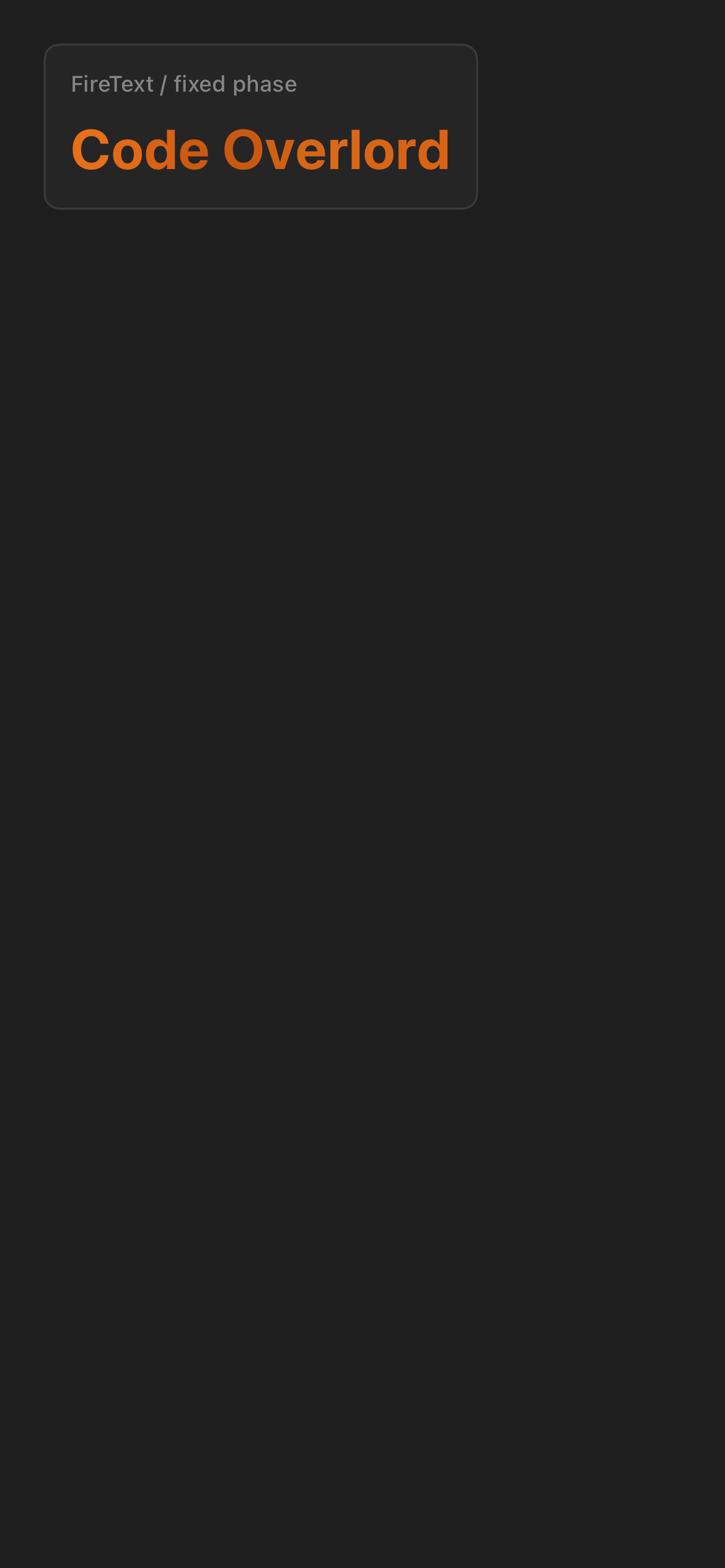 iOS FireText effect with flame-colored lettering
