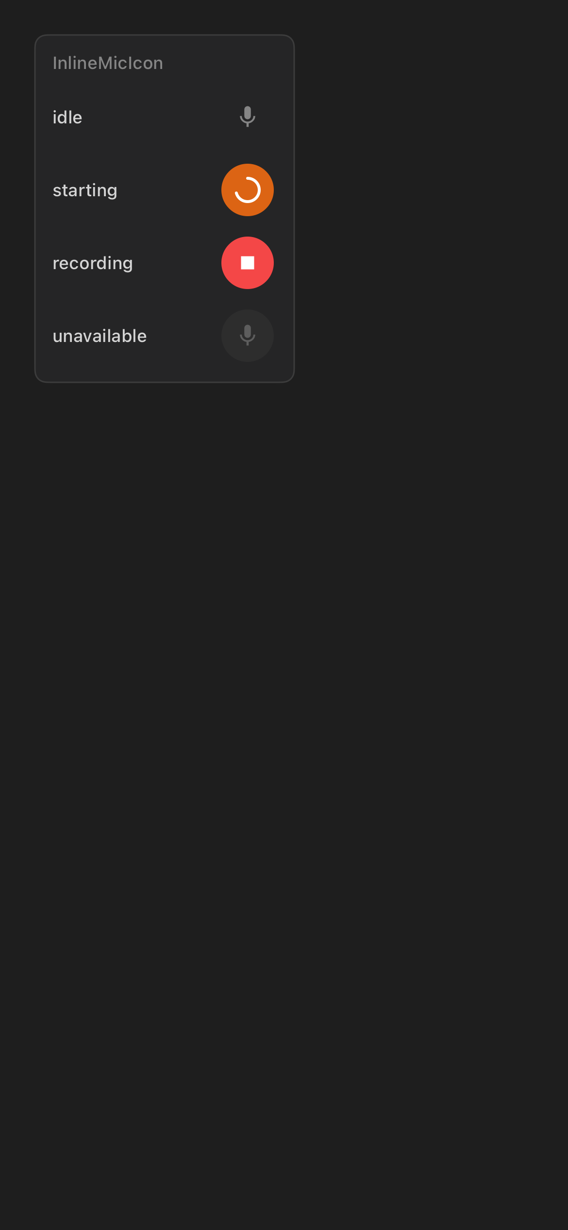 iOS voice input microphone overlay while listening